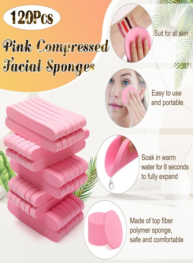 لوكسيف مجموعة لوكسيف من 120 قطعة من إسفنج الوجه المضغوط مع علبة تخزين من الخيزران، إسفنجة تنظيف الوجه لأخصائيي التجميل، إسفنجة دائرية مضغوطة لإزالة المكياج مع علبة تخزين خشبية ذات طبقتين، حصيرة - Image 4